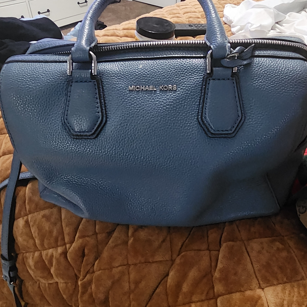 Michael Kors Slate Blue Satchel